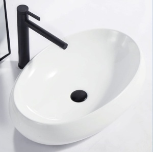 Lavoar de blat Alania, Dimensiuni 48 x 34 x 14.5 cm, Forma Ovala, Ceramica sanitara, Alb - Img 5