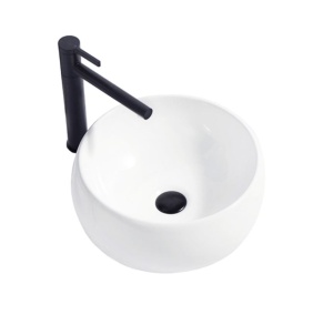 Lavoar de blat PRO AMELIA, Dimensiuni 40 x 40 x 16 cm, Forma Rotunda, Ceramica sanitara, Alba - Img 1