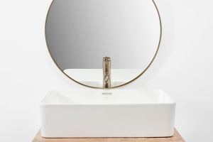 Lavoar De Blat REA BERTA 55 WHITE, Dimensiuni 55 X 35.5 X 14.5 x 12 Cm, Montaj Pe Blat, Design Deosebit, Ceramica Sanitara, Alb - Img 2