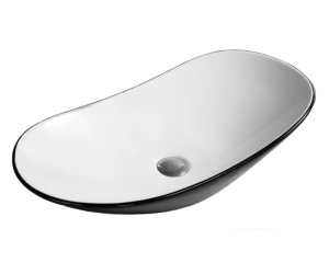 Lavoar de blat VELDMAN ZUZAN 60 cm alb negru mat - Img 1