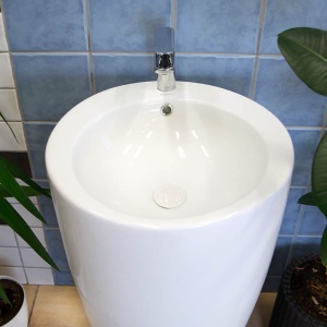 Lavoar freestanding Fluminia MyLady alb 50 cm - Img 2