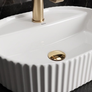 Lavoar oval cu montaj pe blat Rea Marcela 45 - Img 5