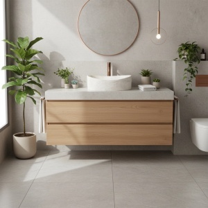 Lavoar oval pentru blat, imitatie piatra, Rea Dream - Img 3