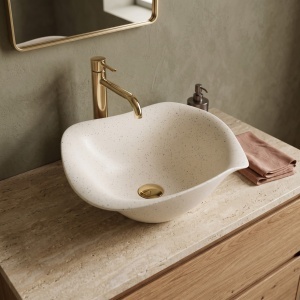 Lavoar pe blat din ceramica Rea HM-35B Handmade Art cu finisaj mat