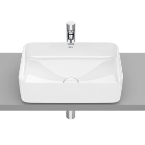 Lavoar pe blat Roca Inspira dreptunghiular alb lucios 50 x 37 cm