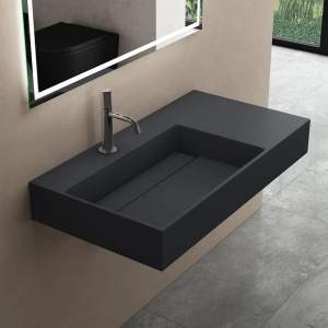 Lavoar pentru blat Archi 75 cm ,Grey Matt - Img 7