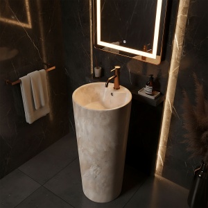 Lavoar stativ Rea Blanka Savana Matt din ceramica sanitara - Img 10