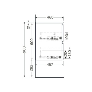 Mobilier suspendat pentru lavoar RAK Ceramics Joy alb lucios 80 cm - Img 3