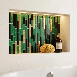 Mozaic pentru perete Rea Black-Green P14456 30x30cm - Img 8
