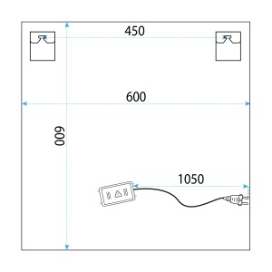 Oglinda baie dreptunghiulara cu LED 60x60 YH-BL-12 - Img 4
