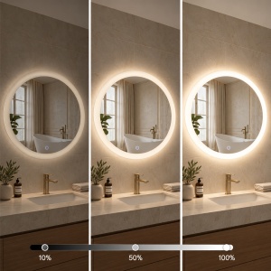 Oglinda de baie rotunda cu LED YH-BL-1 70 cm - Img 9