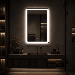 Oglinda dreptunghiulara cu LED Rea SAB-3451, dimensiuni 60x80cm - Img 3