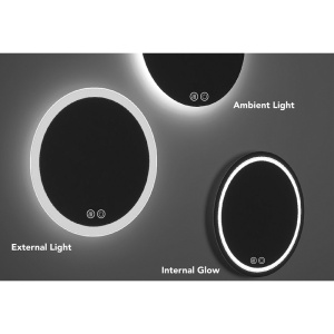 Oglinda Fluminia, Cleopatra-120, dreptunghiulara, cu iluminare LED si lupa cosmetica - Img 4