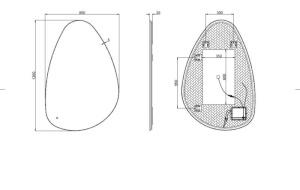 Oglindă LED 120×80 – Smart, Anti-Aburire, 2500 lm - Img 2