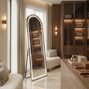 Oglindă LED 60x170cm Orbit Brush Gold