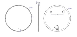 Oglinda LED 80cm, Sistem dezaburire, Lumina reglabila, 2 Difuzoare Bluetooth - Img 4