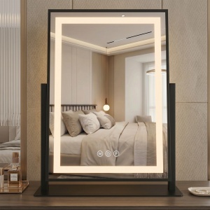 Oglindă LED Lumi Black 30x40cm cu 3 moduri de iluminare - Img 3