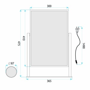 Oglindă LED Lumi Gold 30x40cm cu 3 temperaturi de culoare - Img 6