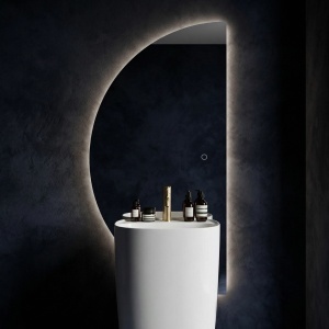 Oglindă LED Moon cu forma semicirculara 120x60 cm - Img 4