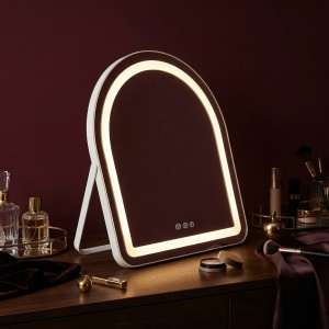 Oglindă LED pentru make-up REA Glam White 40x45cm