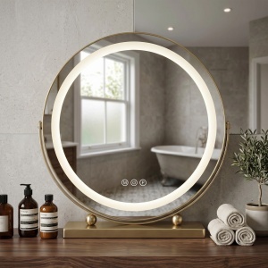 Oglindă LED rotunda, pentru make-up L.Gold 40 cm - Img 6
