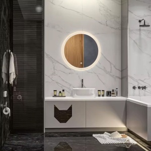 Oglindă rotunda cu LED pentru baie 60cm YH-3563 - Img 6
