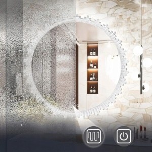 Oglinda rotunda pentru baie cu LED si dezaburire 80cm X013 - Img 5