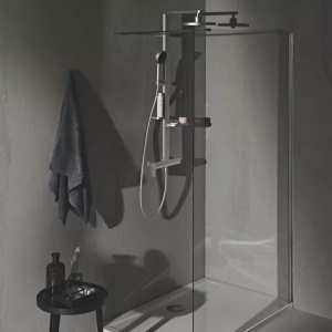 Palarie de dus rotunda din aluminiu Ideal Standard Alu+ argintiu mat 2 functii - Img 3