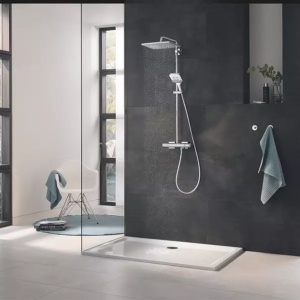 Para de dus Grohe Rainshower SmartActive 130 Cube 3 functii crom lucios - Img 4