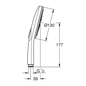 Para de dus Grohe Rainshower SmartActive 3 functii antracit lucios Hard Graphite - Img 7