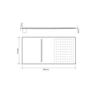 Para Dus Slim Dreptunghiulara PRO 9013 Tip Cascada, Dimensiuni 50x20x0,5 Cm, Anti-Calcar, Crom Lucios - Img 4