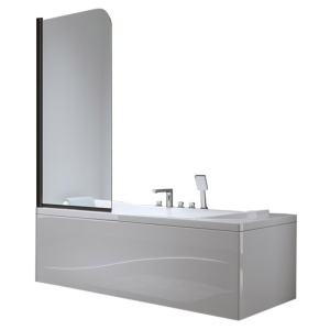 Paravan cada PRO1, 70X140 cm, Culoare Negru, Sticla Securizata 6 mm - Img 1