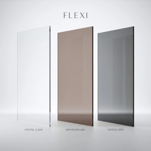 Paravan de dus Rea Flexi Grey / Brush Gold 80 - Img 8