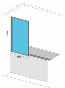 Paravan pentru cada Rea LagPERS-1, mobil, culoare neagra, 80cm - Img 6