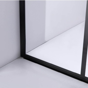 Perete de dus din sticla securizata 8mm cu rame negre SH05B 80 x 2000 cm - Img 6