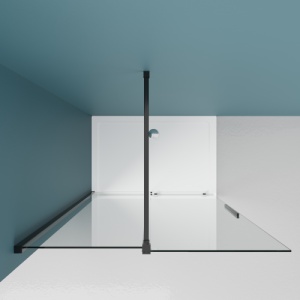 Perete de dus glisant Walk-in Veldman Odea 70 x 195 cm, sticla 8 mm, profil negru mat - Img 7