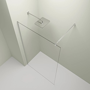 Perete de dus Walk-In 80 cm cu profil cromat si sticla securizata 8mm PRO80 Chrome - Img 3