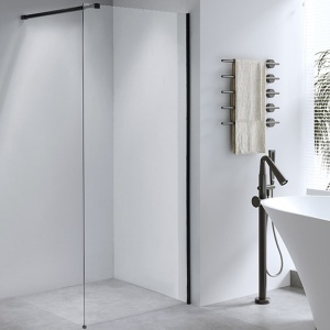 Perete de dus Walk-In SH07A, Dimensiune 70cm, Sticla securizata 8mm, Culoare Negru - Img 14