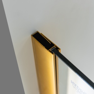 Perete de dus Walk-in SH07C, Dimensiune 90cm, Sticla securizata 8mm, Culoare Auriu - Img 3