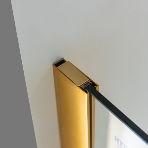 Perete de dus Walk-in SH07E, Dimensiune 110cm, Sticla securizata 8mm, Culoare Auriu - Img 4