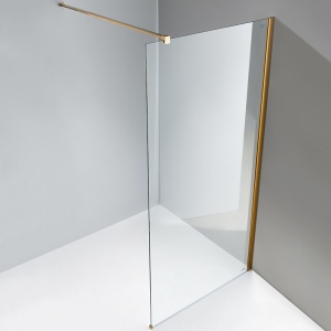 Perete de dus Walk-in SH07F, Dimensiune 120cm, Sticla securizata 8mm, Culoare Auriu - Img 11