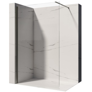 Perete de dus Walk-In Veldman Lugo 110 cm, sticla securizata 8 mm, profil titan periat