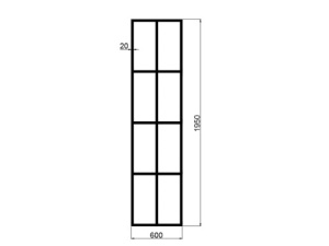 Perete de dus walk-in Veldman Montreal profil negru mat sticla securizata 8 mm – 60 x 195 cm - Img 9