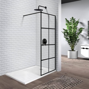 Perete dus Walk-In, PRO MONTREAL, Sticla securizata 8 mm, Dimensiuni la alegere, Black - Img 5
