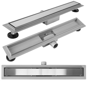 Rigola de dus 70cm Rea Nickel, Culoare Otel Periat