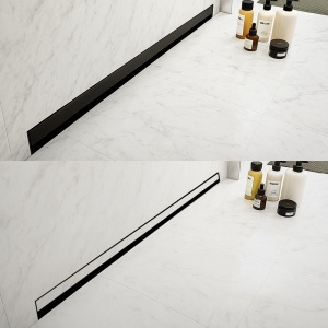 Rigola de duș liniară cu sifon fix si montaj pe perete Wall DL09 50 cm – Negru - Img 22