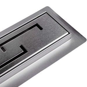 Rigola de duș liniară cu sifon fix și randament ridicat Delta DL01 60 cm – Inox