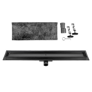 Rigola de dus liniara cu sifon fix si randament ridicat DL01 70 cm negru - Img 12