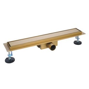 Rigola de duș liniară cu sifon fix și randament ridicat Fix DL01 60 cm – auriu - Img 5
