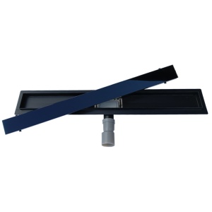 Rigola de dus liniara cu sifon fix si randament ridicat Glass DL01 70 cm – negru - Img 14